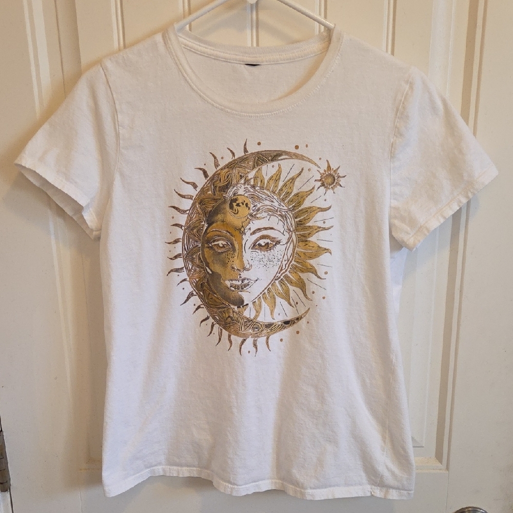 Sun and Moon White Tshirt - Picture 3 of 5